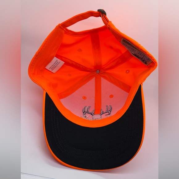 Buckmasters Baseball Cap Bright Neon Safety Orange Hat OSFM Adjustable Antlers - Picture 6 of 8